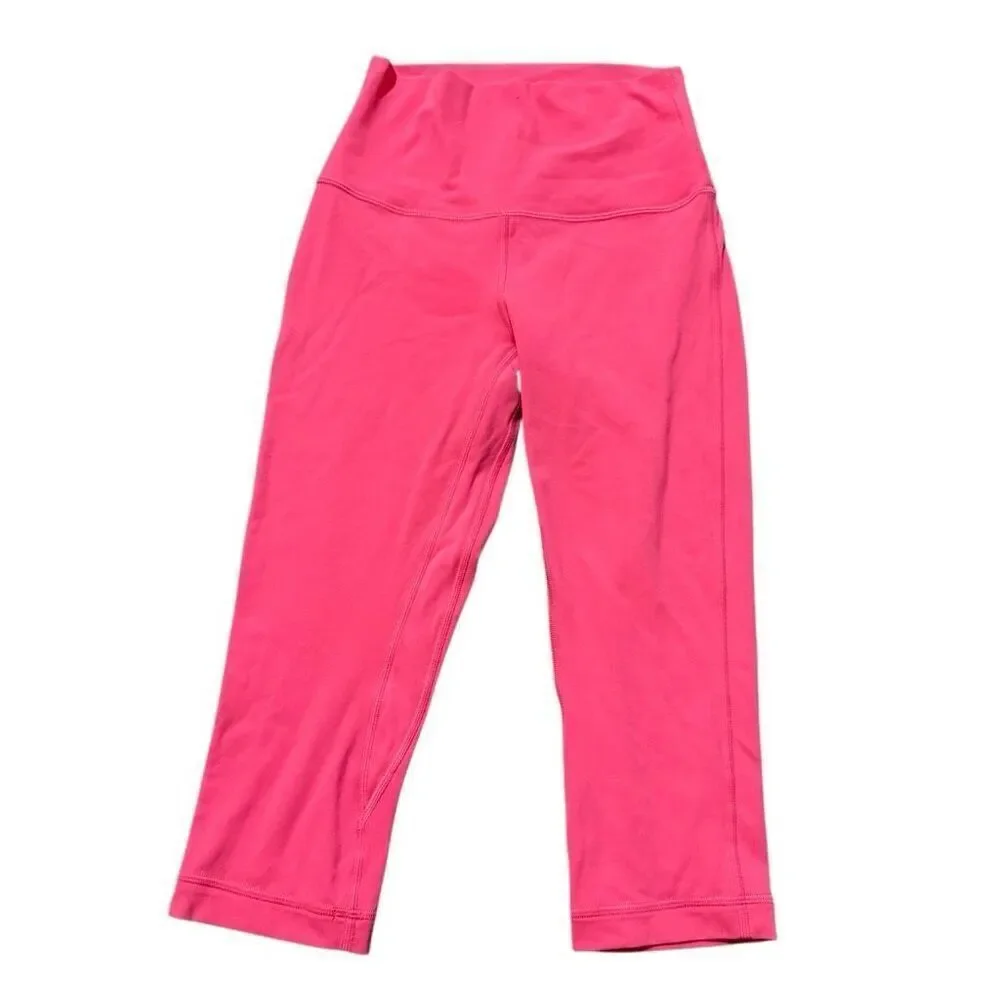 Lululemon pink align high rise crop 23” leggings size 4